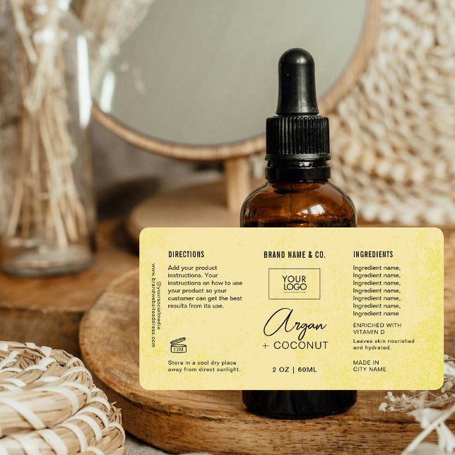 Etiqueta Rústica de Crema Personalizable del Produ (Subido por el creador)