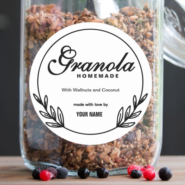 Etiqueta rústica de granola casera (Subido por el creador)
