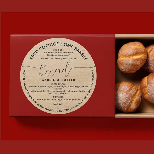 Etiqueta rústica de la ley de algodón para pan cas (Subido por el creador)