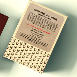 Etiqueta rústica de ley de alimentos para cabañas