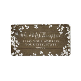 Etiqueta Rústica dirección de retorno de floral de aliento 
