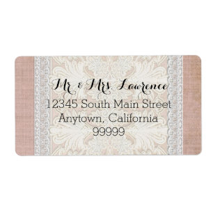 Etiqueta Rústica encaje con vigas vivas de edad elegancia d