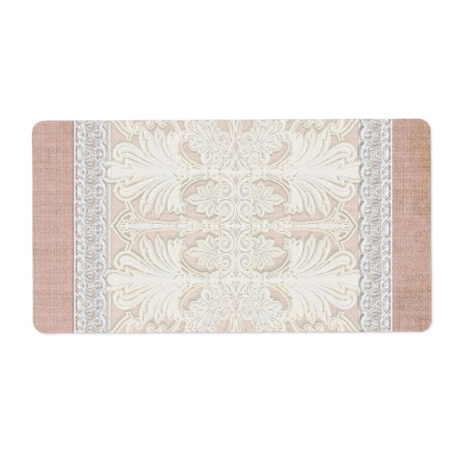 Etiqueta Rústica encaje con vigas vivas de edad elegancia d (Frente)