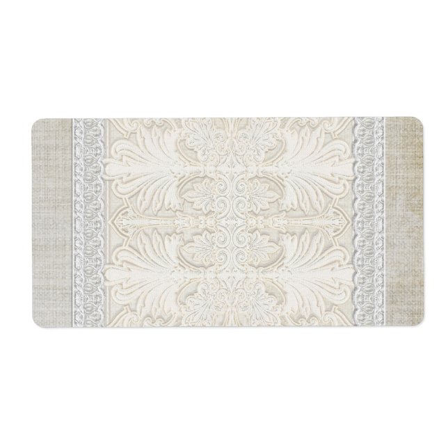 Etiqueta Rústica encaje con vigas vivas de edad elegancia d (Frente)