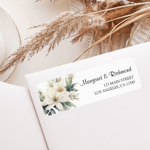 Etiqueta Rústica floral Discurso de Boda de Boda de Inviern