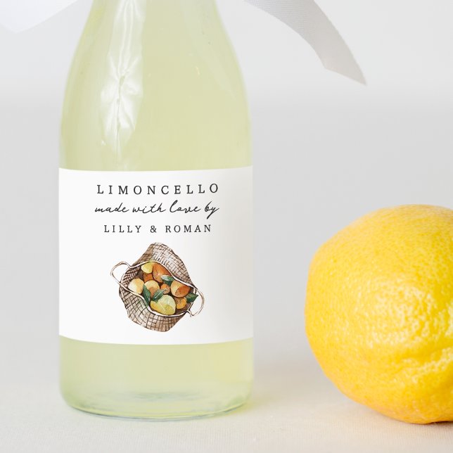 Etiqueta Rústica Lemons Limoncello personalizado (Subido por el creador)