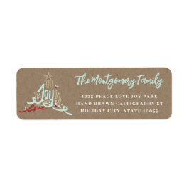 Etiqueta Rústica Mano Letal Paz Amo Alegría Dirección Regre