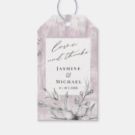 etiqueta rústica stencil botanic de agradecimiento