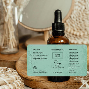 Etiqueta Rústica Verde de Personalizable de produc