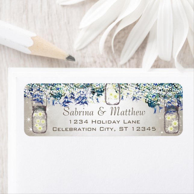 Etiqueta Rústico Boda de pavo real lujoso (In situ)