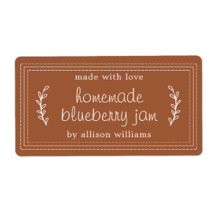 Etiqueta Rústico morillo de arándano casero enlatado TerraC