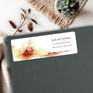 Etiqueta Rústico Naranja de óxido amarillo en la dirección 