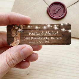 Etiqueta Rústico País Floral Boots Gritos