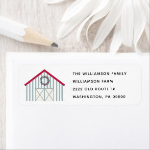 Etiqueta Rústico Pip Berry Wreath Navidades Dirección de Re