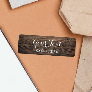 Etiqueta Rústico Vintage Madera Elegante Boutique de Campo 