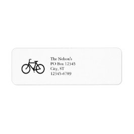 Etiqueta Ruta de Bicicleta Negra