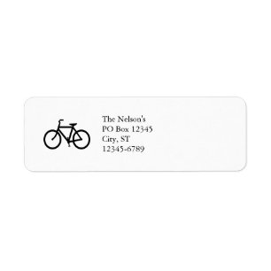 Etiqueta Ruta de Bicicleta Negra