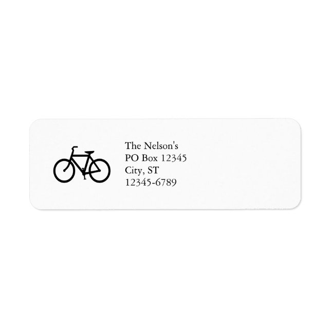 Etiqueta Ruta de Bicicleta Negra (Frente)