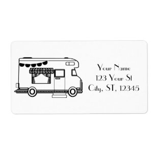 Etiqueta RV Camper Caravana Thunder_Cove