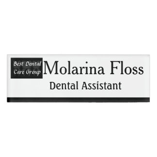 Etiqueta sabia del nombre del dentista de tres
