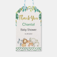 Etiqueta Safari Animals Baby Shower Favor