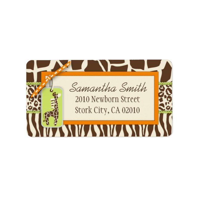 Etiqueta Safari Boy O Address (Frente)