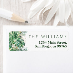 Etiqueta Safari Green & Gold boy Baby Shower