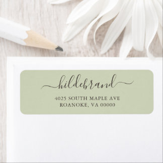 Etiqueta Sage Green Loose Script