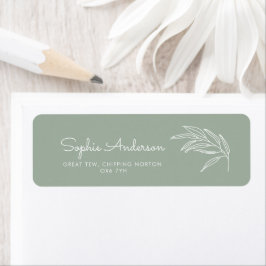 Etiqueta Sage Green Modern Baby Shower