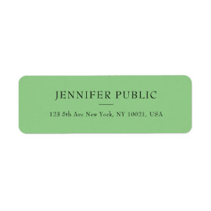Etiqueta Sage Green Modern Simple Template Return Address