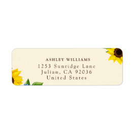 Etiqueta Sage Sunflower Themed Return Stickers
