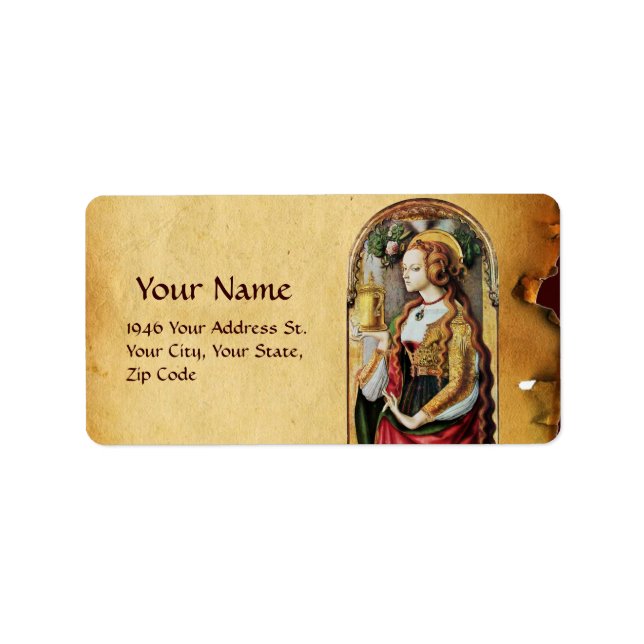 Etiqueta SAINT MARY MAGDALENE Parchment (Frente)