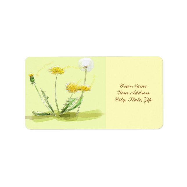 Etiqueta Salir de Dandelion (Frente)