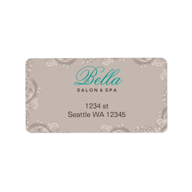 Etiqueta salon and spa Address Labels (Frente)
