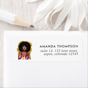 Etiqueta Salón de Belleza Afro Diva