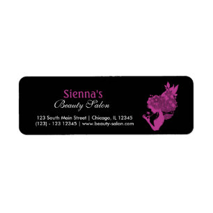 Etiqueta Salón de belleza (ciruelo)