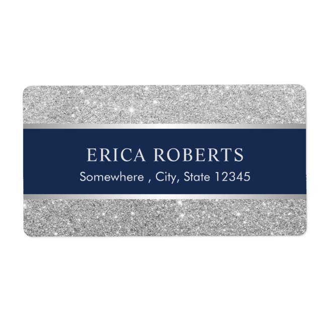 Etiqueta Salón de belleza moderno del purpurina de los (Frente)