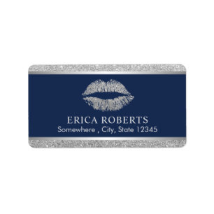 Etiqueta Salón de los azules marinos de los labios del