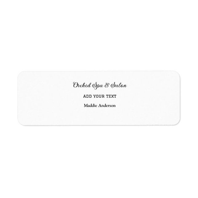 Etiqueta salón spa de viajes playa de información turística (Frente)