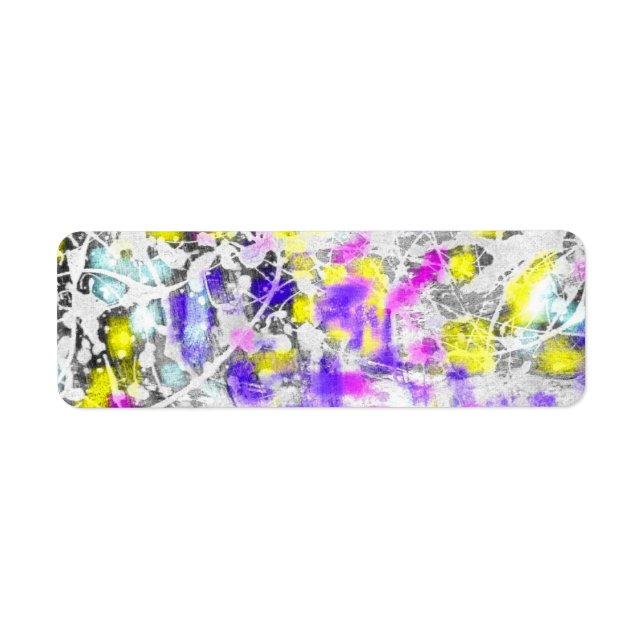 Etiqueta salpicadura de pintura y goteo (Frente)