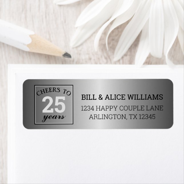 Etiqueta Saludos a 25 años del Boda de Plata (In situ)