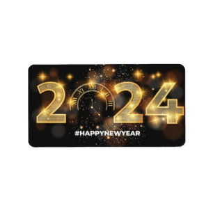 Etiqueta "¡Saludos a un brillante Año Nuevo!"
