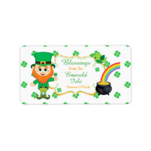 Saludos de duende irlandés trébol Día de San Patri