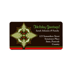 Etiqueta Saludos de vacaciones Fractal Emblem