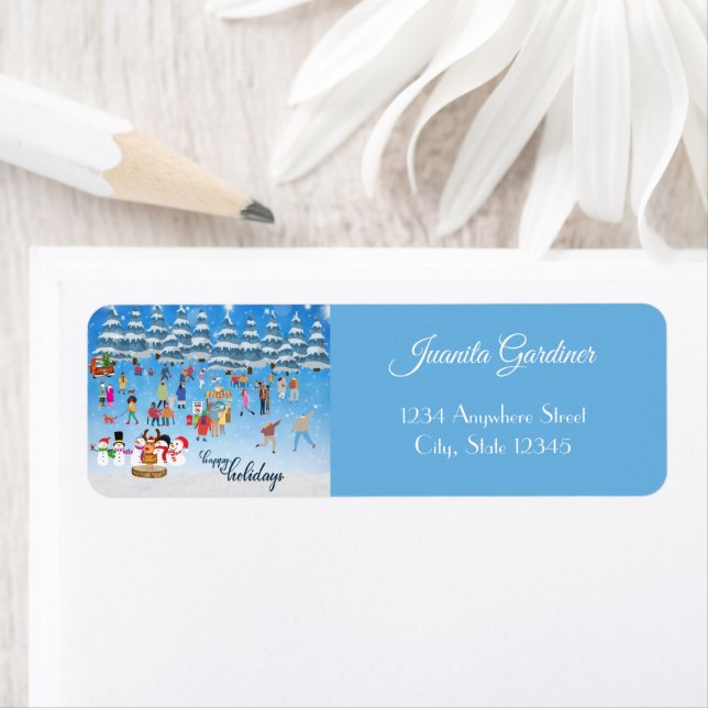 Etiqueta Saludos festivos de invierno (In situ)