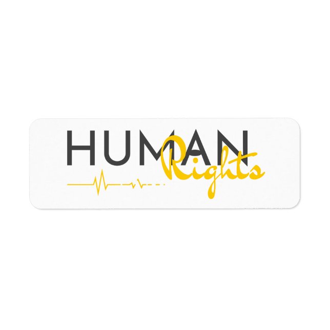 Etiqueta Salvamento de los derechos humanos (Frente)