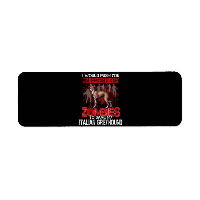 Etiqueta Salven A Mi Perro Italiano Greyhound Frente A Los  (Frente)