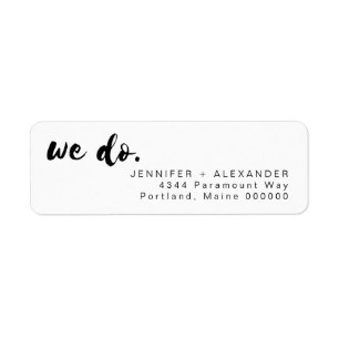 Etiqueta SAMMI Mínimo 'We Do' Return Address Labs