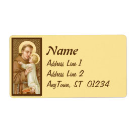 Etiqueta San Antonio de Padua y el Niño Jesús (JM 05)