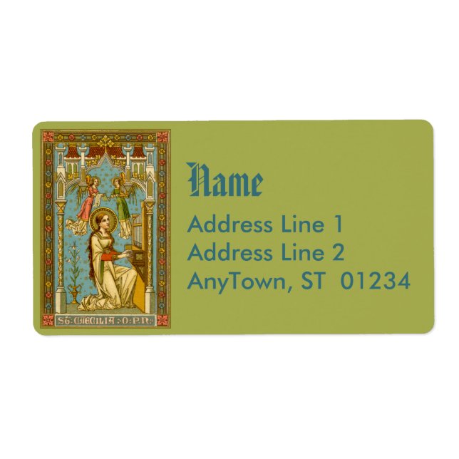 Etiqueta San Cecilia NeoGótica de Roma (BNG 02) (Frente)